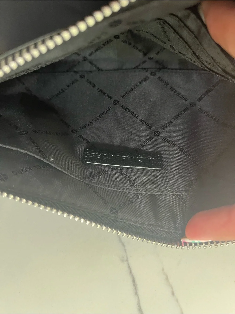 Michael Kors Black/Gray Signature Wristlet Pouch